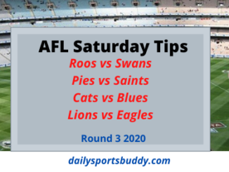AFL Saturday Tips Round 3 2020