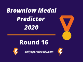 Brownlow Medal Predictor, Round 16 2020