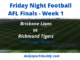 Brisbane vs Richmond AFL Finals